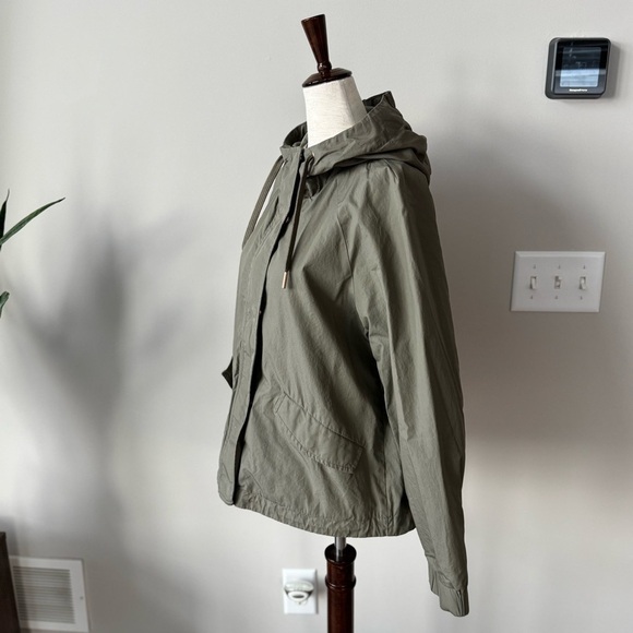 H&M Military Short Length Hooded Jacket - Water Repellent - Olive - Picture 5 of 9